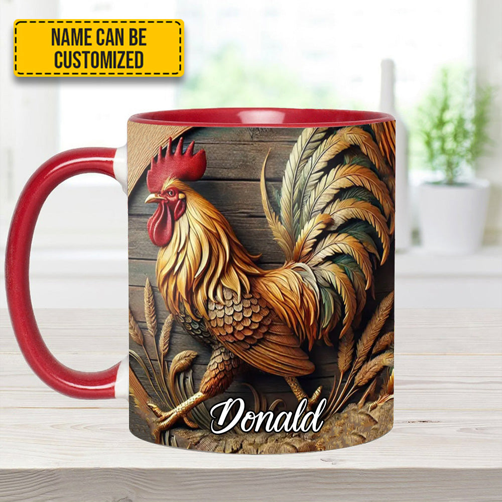 Chicken Accent Mug - Personalized Accent Mug