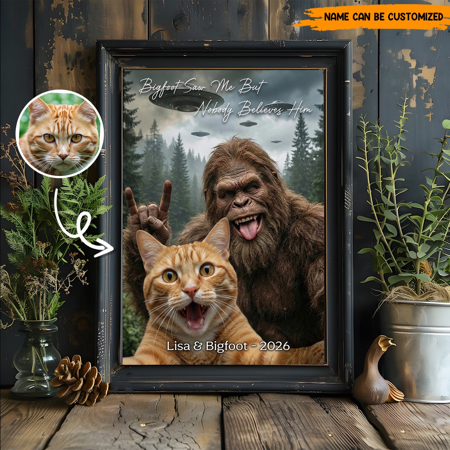 Bigfoot Saw Me But Nobody Believes Him - Personalized Poster Canvas