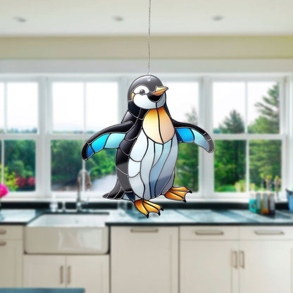Penguin Acrylic Window Hanging