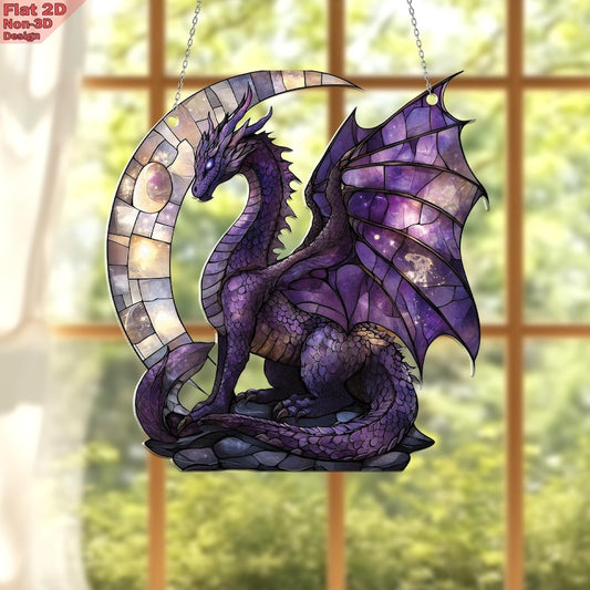 Purple Dragon Acrylic Window Hanging