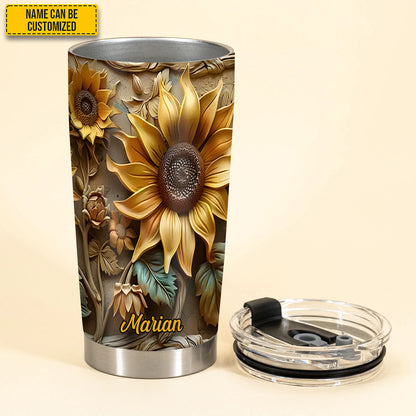Personalized Beautiful Sunflower Tumbler