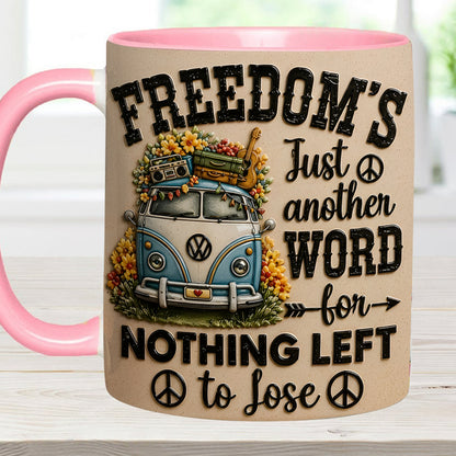 Freedom's Just Another Word - Hippie Accent Mug