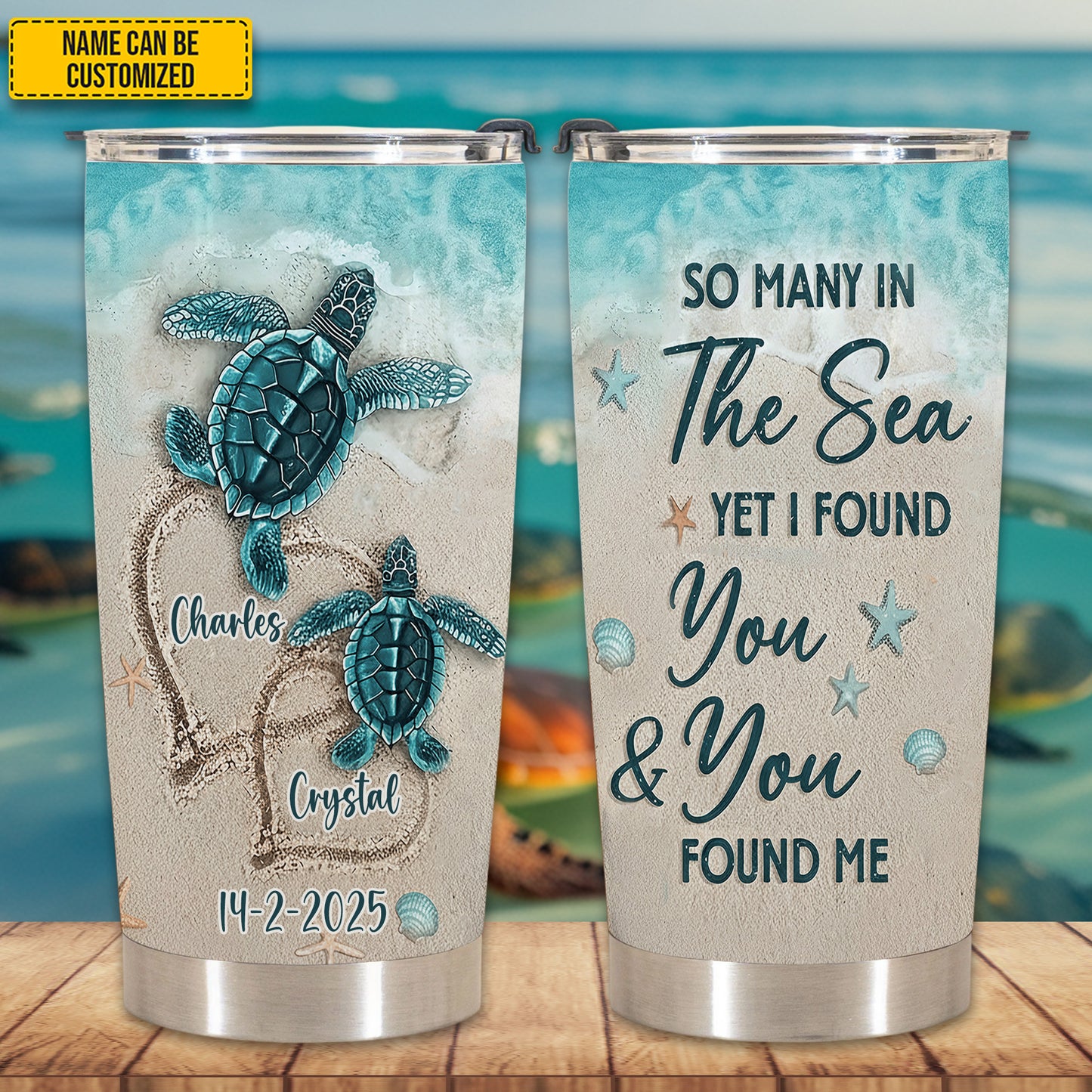 Sea Turtle Tumbler - Personalized Turtle Tumbler