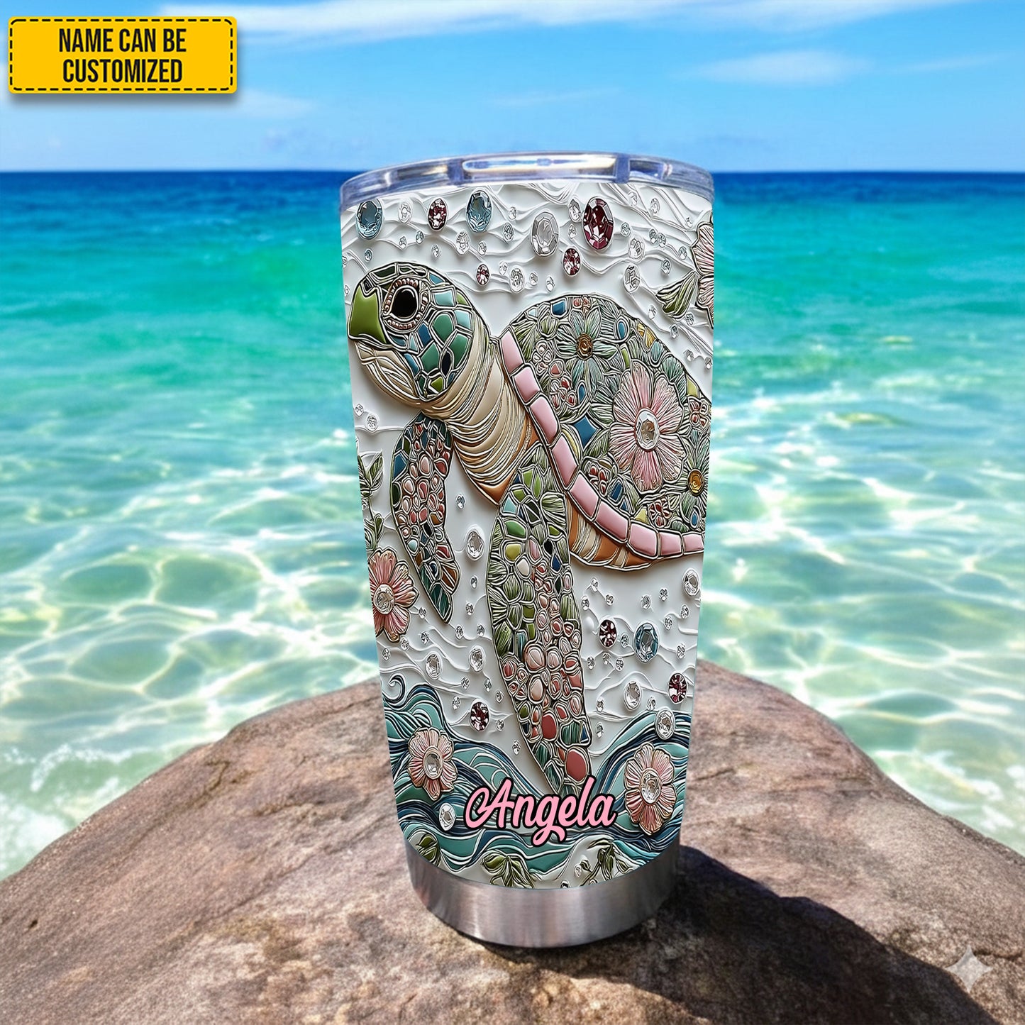 Sea Turtle Tumbler - Personalized Turtle Tumbler