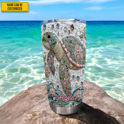 Sea Turtle Tumbler - Personalized Turtle Tumbler
