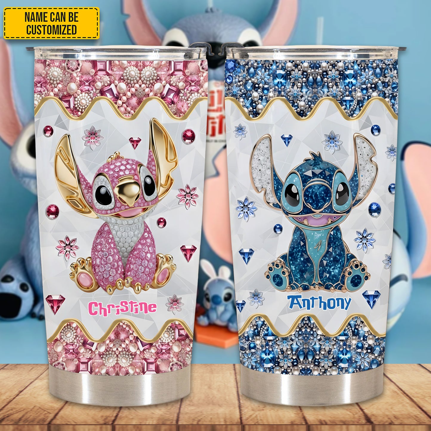 Cute Couple Tumbler - Personalized Couple Tumbler, Gift For Couple