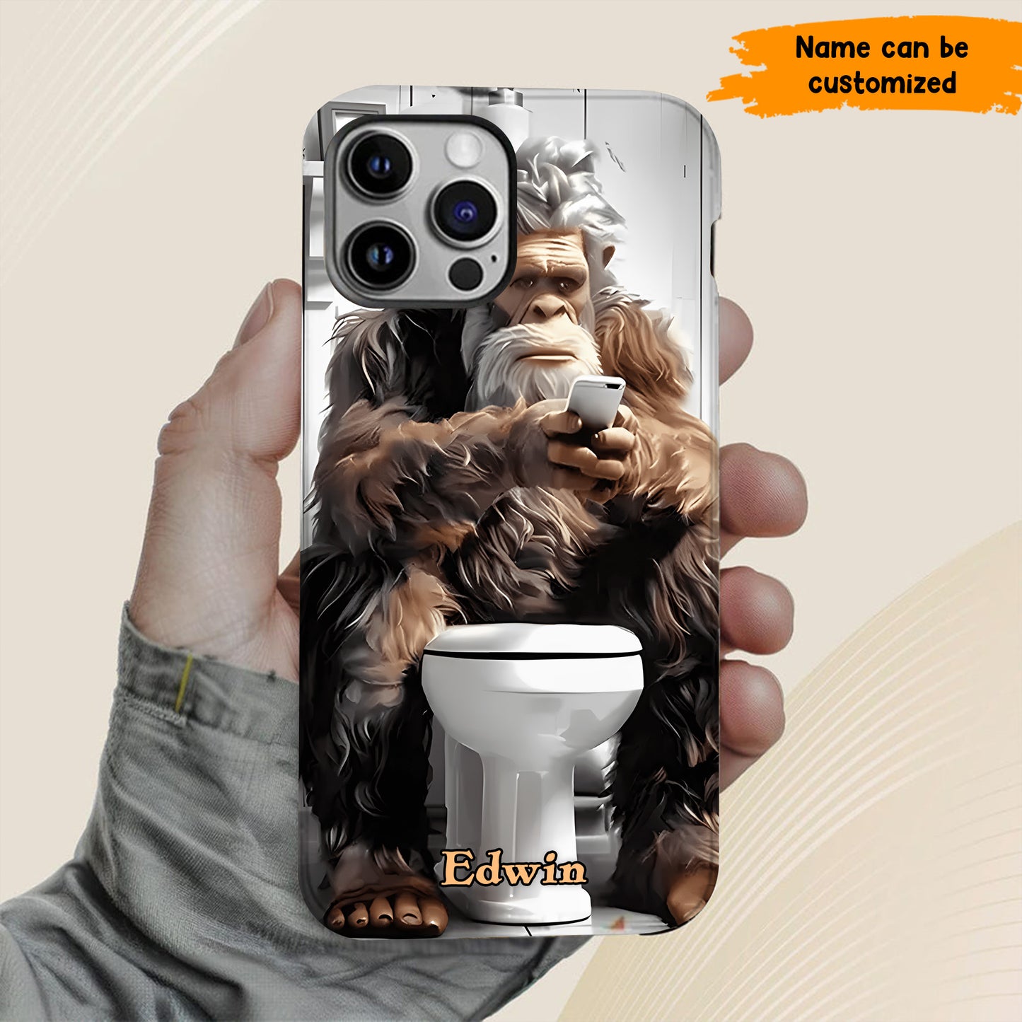 Scrollin’ & Poopin’ – Personalized Bigfoot Phone Case