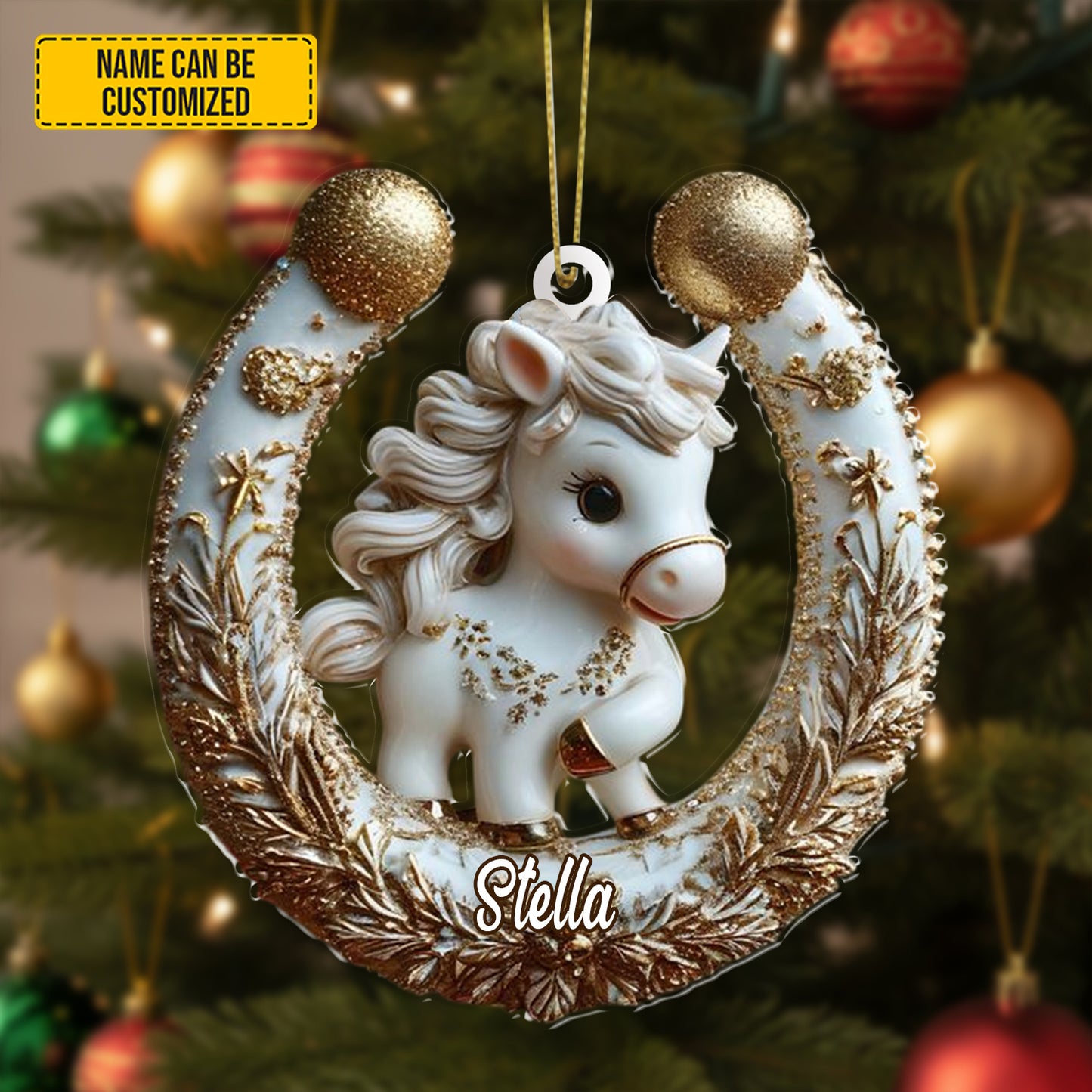 Personalized Cute Baby Horse Acrylic Ornament