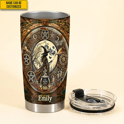 Mysterious Retro Witch - Personalized Witch Tumbler