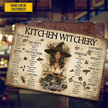 Witch Kitchen Witchery - Personalized Metal Sign
