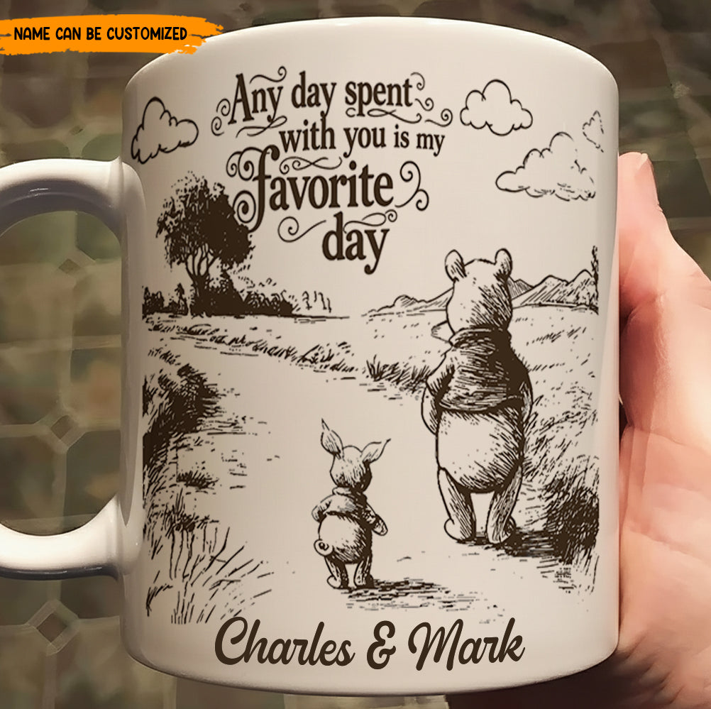 Any Day Spent With You Is My Favorite Day - Personalized White Mug