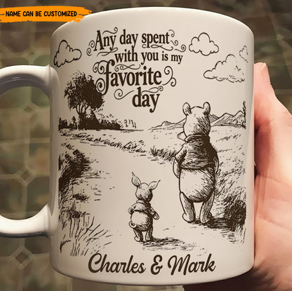 Any Day Spent With You Is My Favorite Day - Personalized White Mug