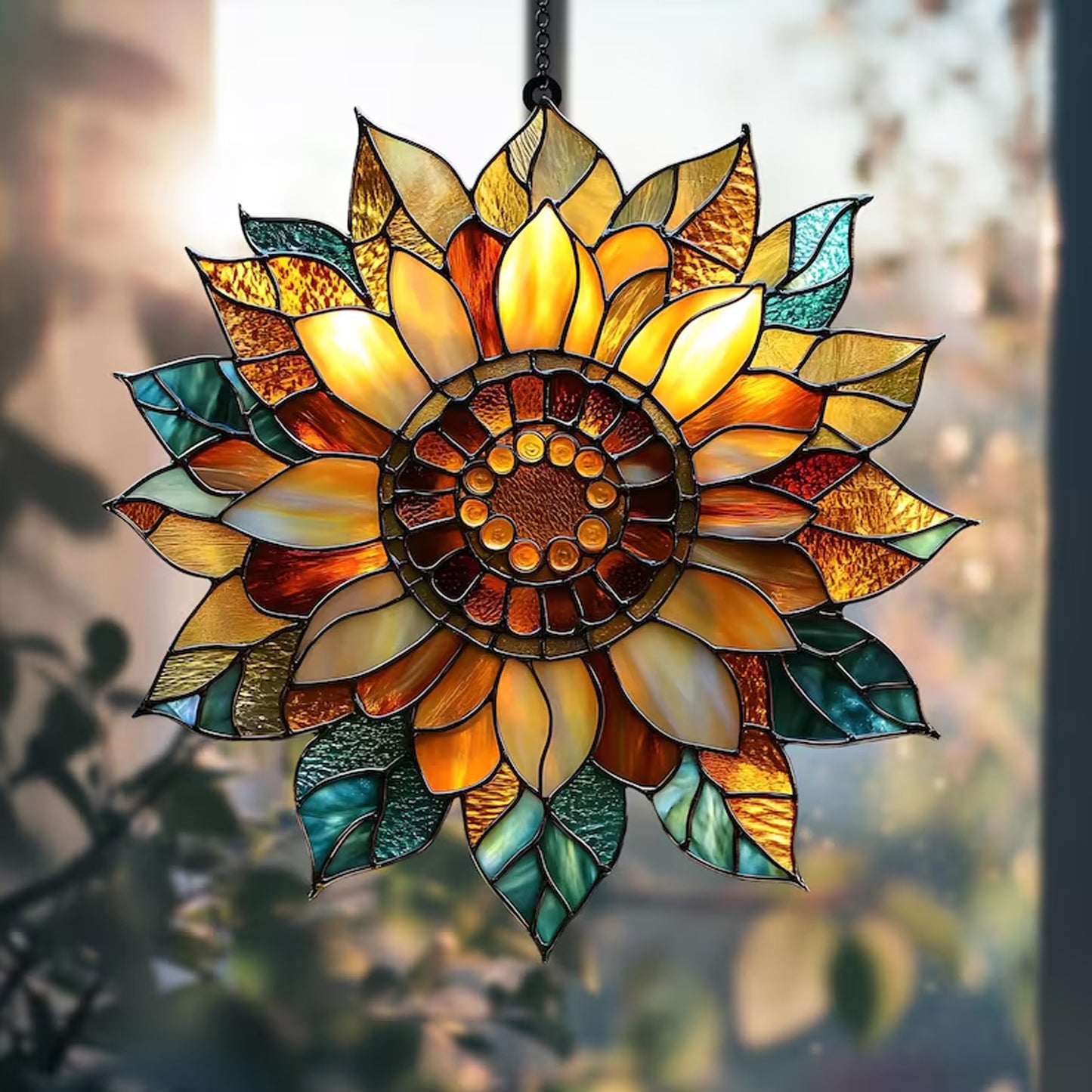 Sunflower Stained Acrylic Window Hanging