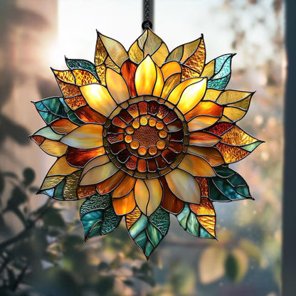 Sunflower Stained Acrylic Window Hanging