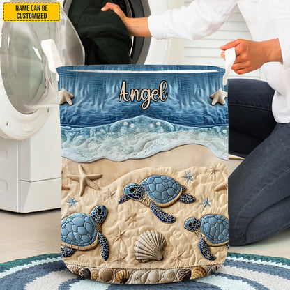 Ocean Journey – Personalized Sea Turtle Laundry Hamper