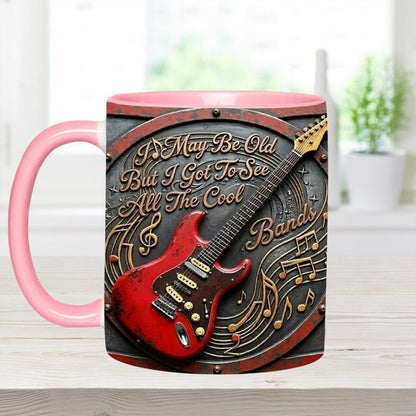 May Be Old But I Got To See All The Cool - Guitar Accent Mug