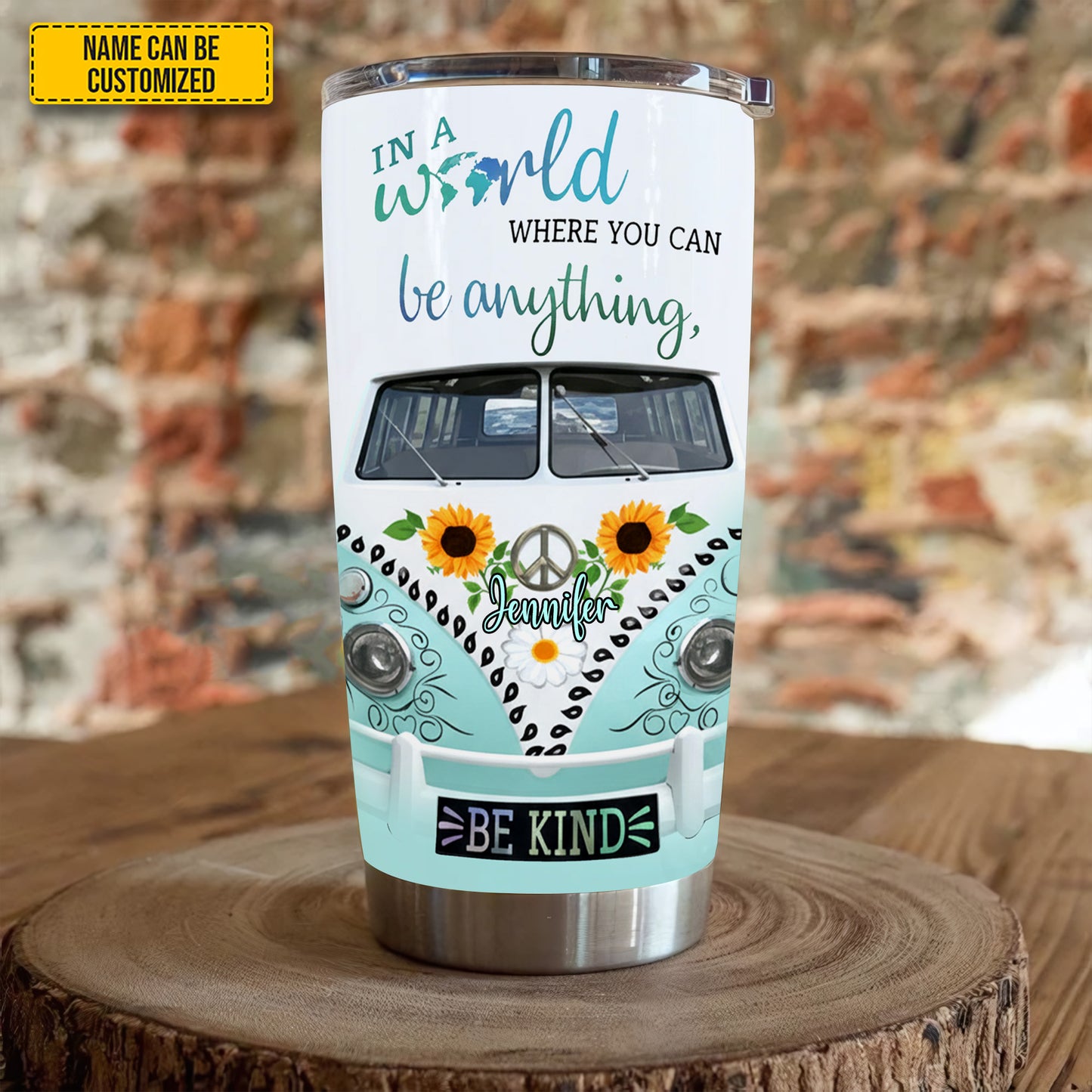 Be Kind - Personalized Hippie Tumbler