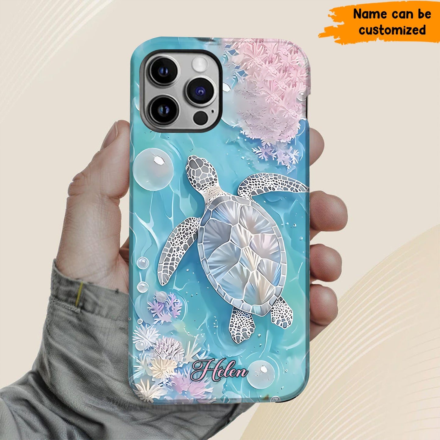 Beautiful Turtle - Personalized Turtle Phone Case