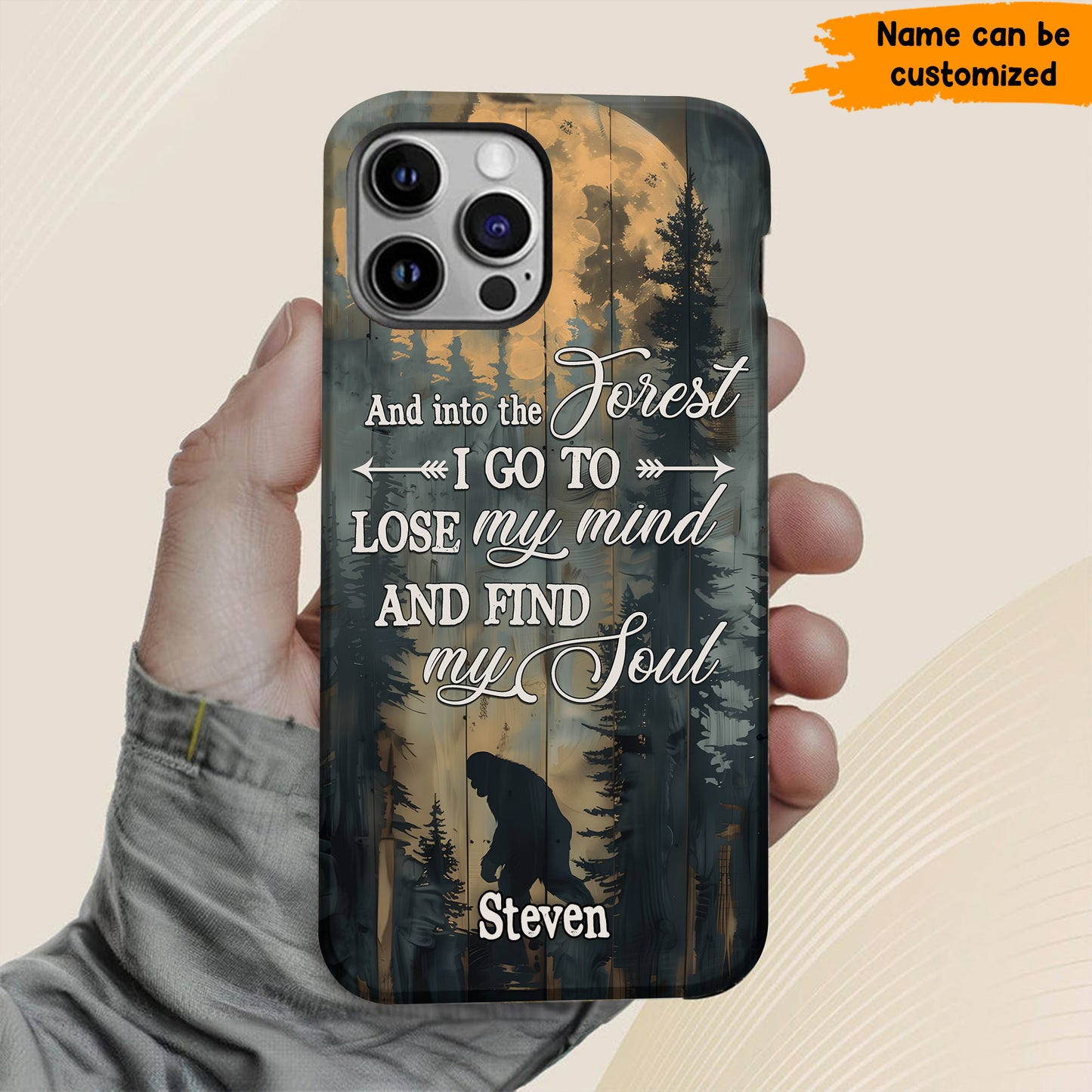 Into the Woods - Personalized Bigfoot Phone Case