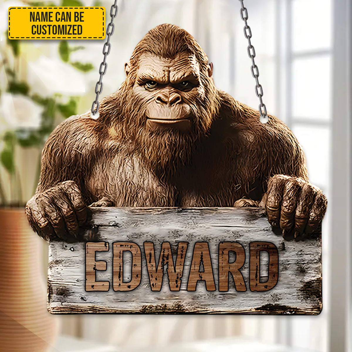 Sasquatch Says Hi - Personalized Acrylic Window