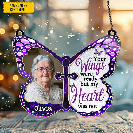 Memorial Butterfly Acrylic Window, Personalized Acrylic Window Hanging