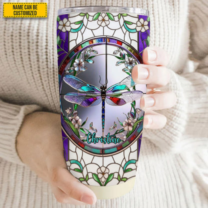 Beautiful Dragonfly - Personalized dragonfly Tumbler