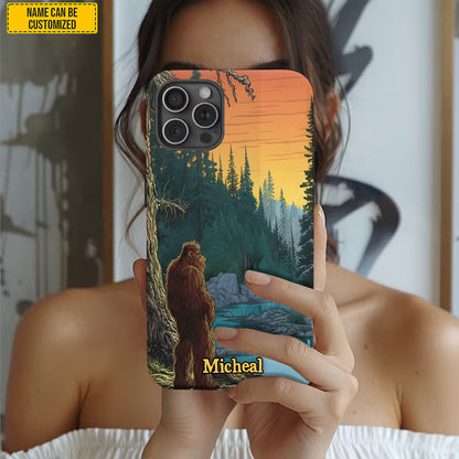 Bigfoot In Trees - Personalized Bigfoot Phone Case