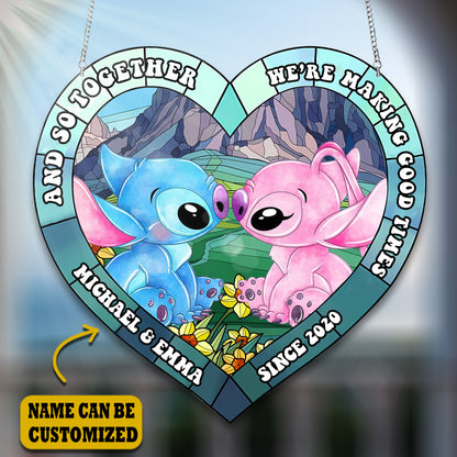 Cute Couple Acrylic Window, Couple Acrylic Window Hanging