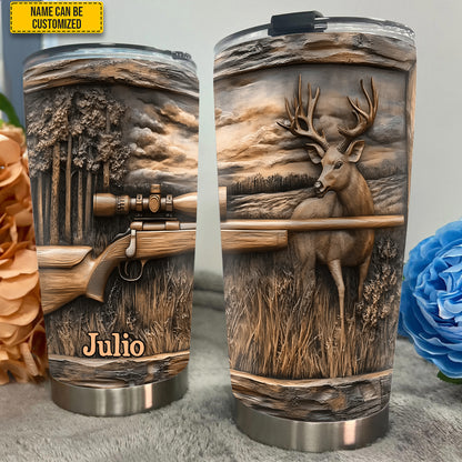 Wild Hunt – Personalized Deer Hunter Tumbler
