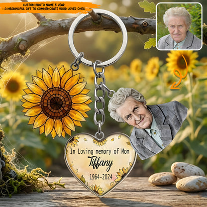 Personalized Memorial Custom Photo Keychain