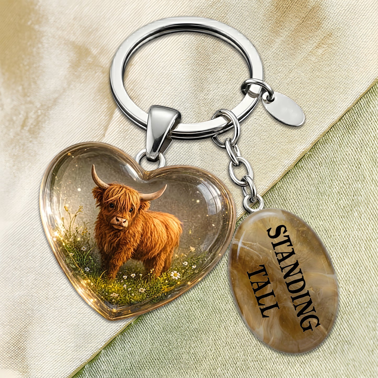 Cute Highland Cow Keychain Gift Set