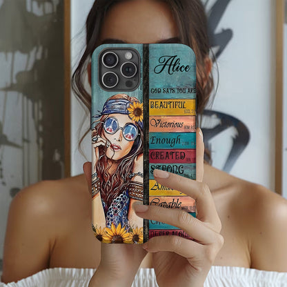Personalized Hippie Girl Phone Case