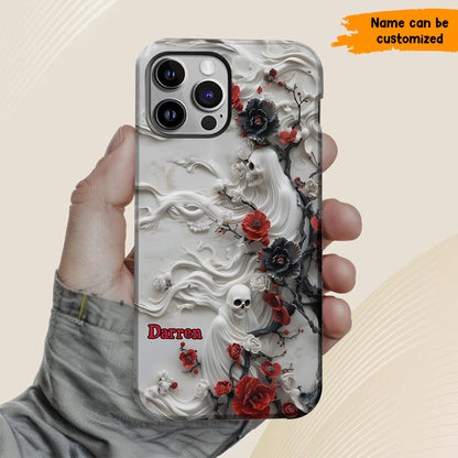 Personalized Floral Ghost Phone Case