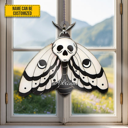 Skull Moth Butterfly - Personalized  Acrylic Window Hanging