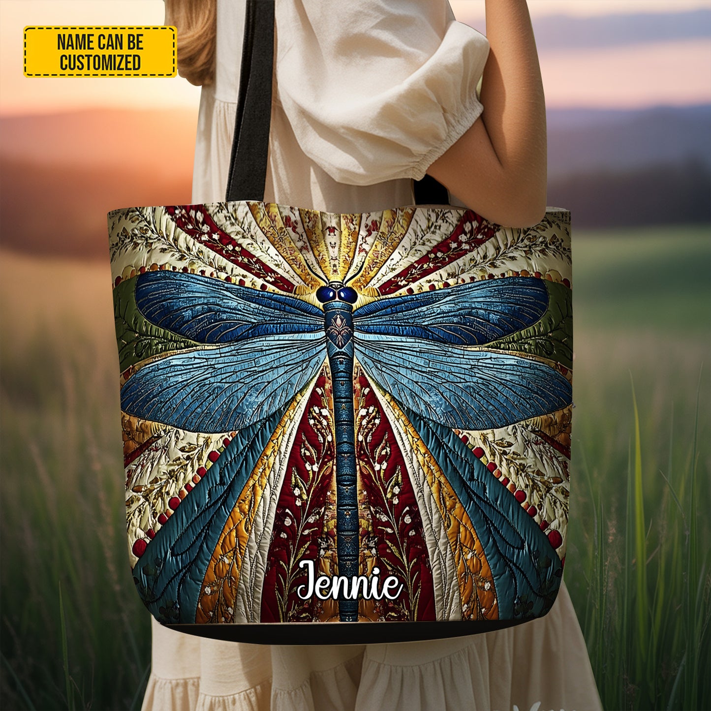 Mystic Dragonfly – Personalized Tote Bag