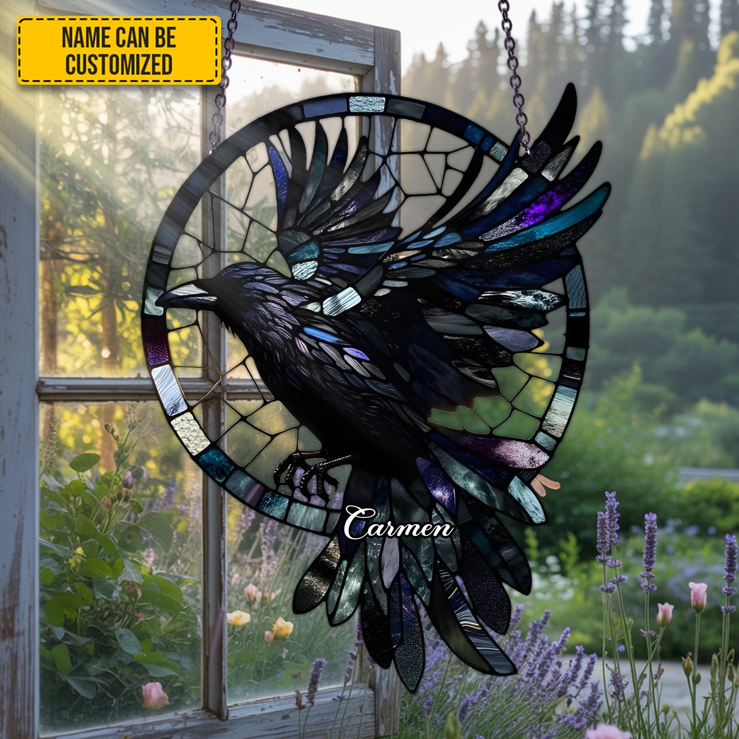 Mystic Raven - Personalized Acrylic Window