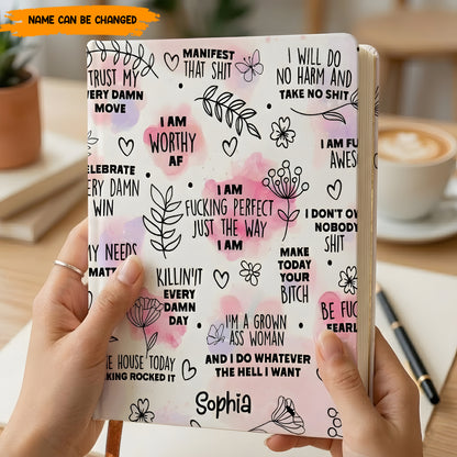 Personalized Affirmation Leather Journal
