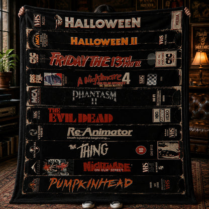 Retro Horror VHS Blanket