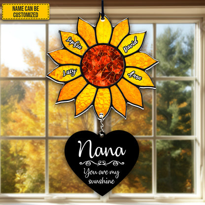 Personalized Sunflower Family Acrylic Window