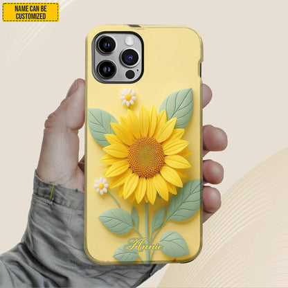 Beautiful Sunflower - Personalized Phone Case