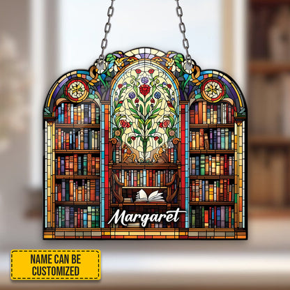 Personalized Library Books Acrylic Window Hanging