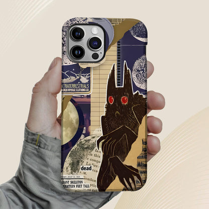 Cryptid Files Phone Case – Mothman Evidence Collage