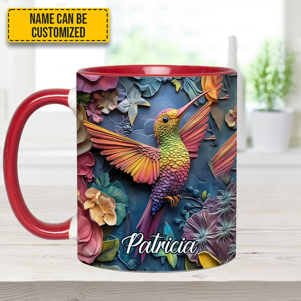 Hummingbird accent mug - Personalized Accent Mug