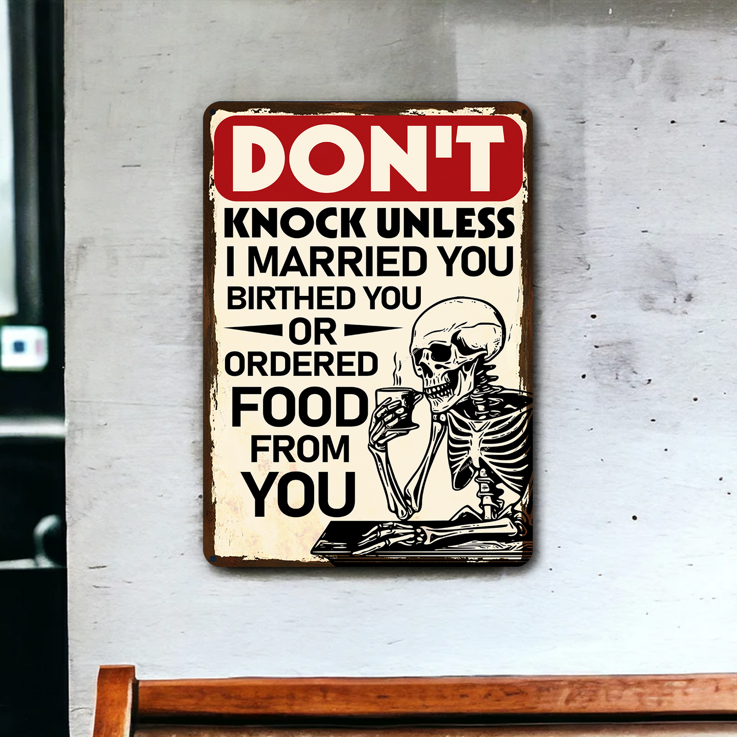 Don't Knock Unless I Married You Funny Metal Sign - Gift For Home Decor