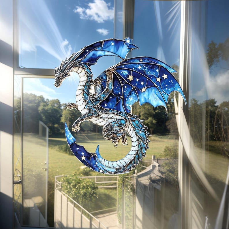 Celestial Dragon Acrylic Window Hanging