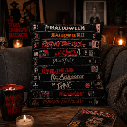 Retro Horror VHS Pillow