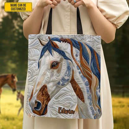 Love Horse - Personalized Horse Tote Bag