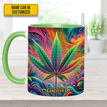 Personalized Colorful Weed Accent  Mug