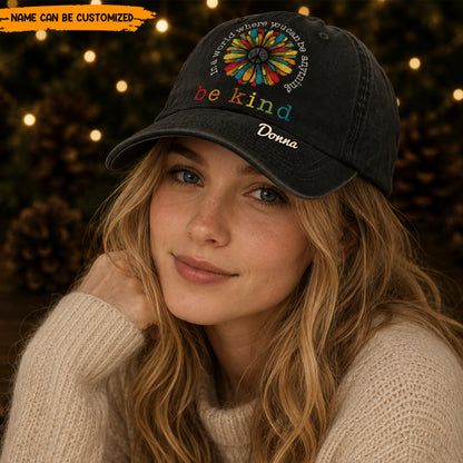 Personalized Be Kind Peace Classic Cap