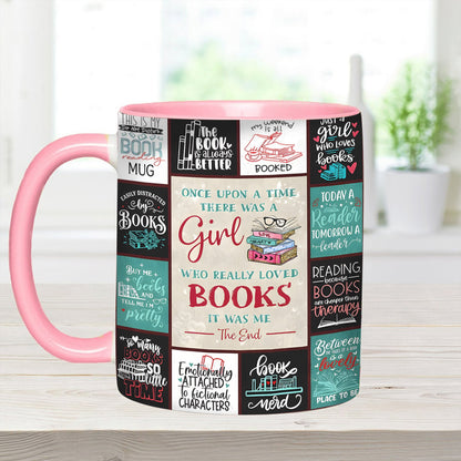 Girl Loves Books Accent Mug